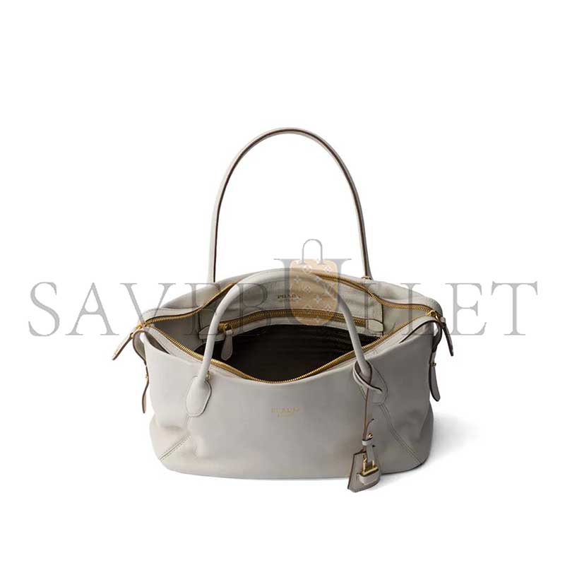 PRADA OUVERT LARGE LEATHER TOTE BAG 1BG661 (32*18.5*13cm)